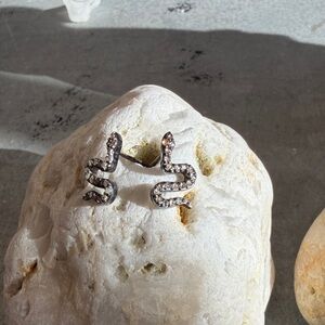 Stunning Diamond Snake Studs
